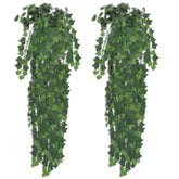 Two 35-inch green artificial ivy bushes, each with 339 leaves, shown side by side.
