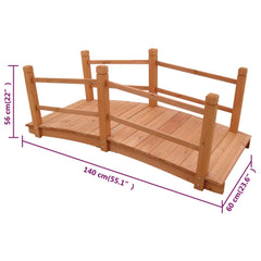 Garden Bridge Natural wood Solid wood Medium Durable
