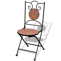 Garden Chair Set of 2 Terracotta Powder-coated steel, Ceramic
