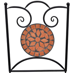 Garden Chair Set of 2 Terracotta Powder-coated steel, Ceramic