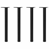 Table Leg Set of 4 Black Iron Standard Adjustable Feet