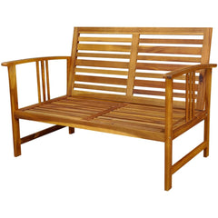 Garden Table And Chairs Brown Solid Acacia Wood Medium