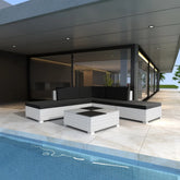 Lounge Set White and Black