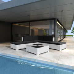 Lounge Set White and Black