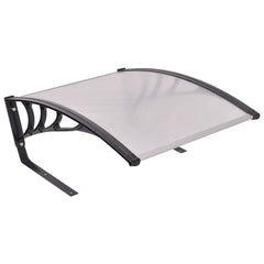 Black and silver robot lawn mower garage roof, 30x41x18 inches, with arched canopy.