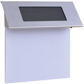 Stainless steel solar LED house number light with waterproof frame and display panel.