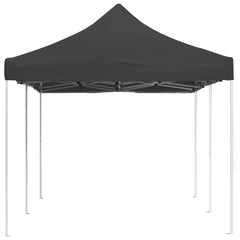Anthracite aluminum folding party tent 19.7 by 9.8 feet with a durable canopy and frame.