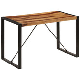 Dining Table Brown and black Solid Acacia wood 47.2 in Durable