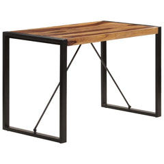 Dining Table Brown and black Solid Acacia wood 47.2 in Durable