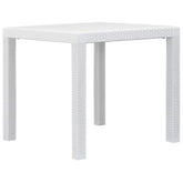 Garden Table White Plastic 31.1 in x 31.1 in Lightweight