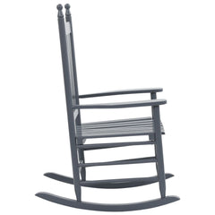 Rocking Chair Grey Poplar hardwood Standard Rocking Chair