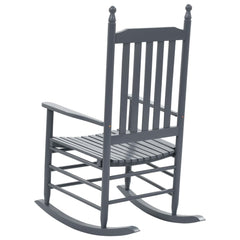 Rocking Chair Grey Poplar hardwood Standard Rocking Chair