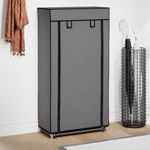 Shoe Cabinet Gray Iron, Polypropylene Medium Lightweight