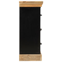 Chest Of Drawers Natural wood with black iron accents