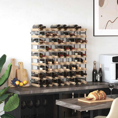 Wine Rack for 72 Bottles Solid Pinewood