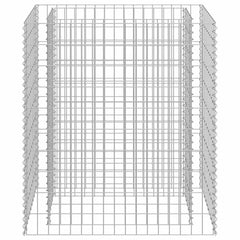 Gabion Raised Bed Silver Galvanized Steel 35.4x19.7x39.4 in