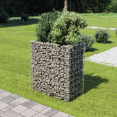Gabion Raised Bed Silver Galvanized Steel 35.4x19.7x39.4 in