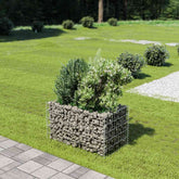 Gabion Raised Bed Silver Galvanized Steel Medium Durable