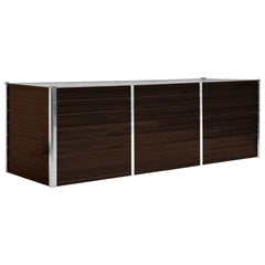 Raised Bed Brown Galvanized Steel 94.5 x 31.5 x 30.3 in
