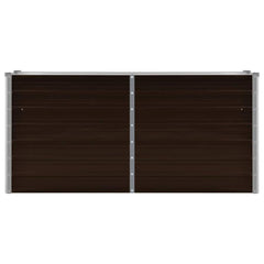 Raised Bed Brown Galvanized Steel Large Rectangular Modern
