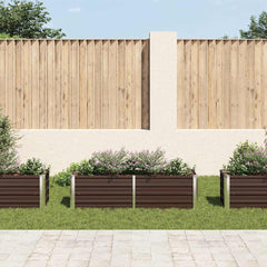 Raised Bed Brown Galvanized steel 63x15.7x17.7 in