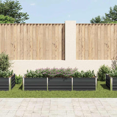 Raised Bed Anthracite Galvanized Steel 94.5 x 31.5 x 17.7 in