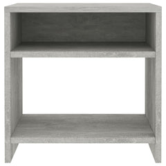 Bedside Cabinet Set of 2 Concrete Grey Engineered wood Standard