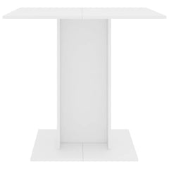 Dining Table White Engineered wood Medium Simple Dining Table