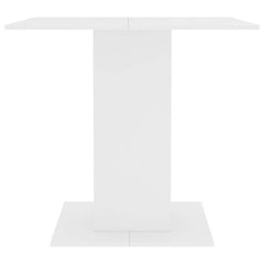 Dining Table White Engineered wood Medium Simple Dining Table