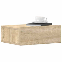 Floating Nightstand Sonoma Oak Engineered Wood Compact