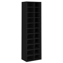 Shoe Cabinet Black Engineered Wood 21.3x13.4x72.0 in Shoe Cabinet