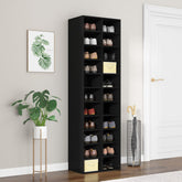 Shoe Cabinet Black Engineered Wood 21.3x13.4x72.0 in Shoe Cabinet