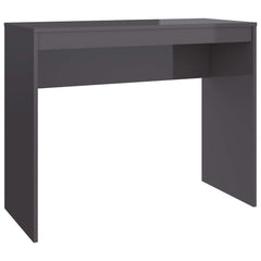 Desk High gloss grey Engineered wood Compact Sleek Desk