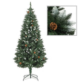 Christmas Tree Green and White PVC 70.9in Durable