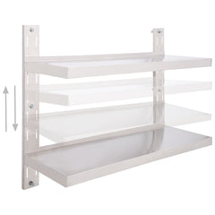 Floating Wall Shelf Silver Stainless Steel 39.4x11.8 in