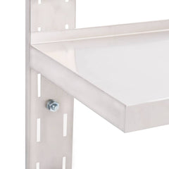 Floating Wall Shelf Silver Stainless Steel 39.4x11.8 in