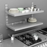 Floating Wall Shelf Silver Stainless Steel 39.4x11.8 in