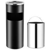 Ashtray Dustbin Hotel 7.9 gal Steel Black