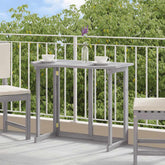 Balcony Table Grey Solid Acacia Wood 35.4 x 19.7 x 29.1 in