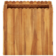 Raised Bed Natural wood color Solid acacia wood 19.7x11.8x19.7in