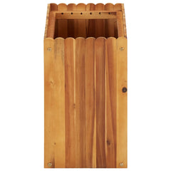 Raised Bed Natural wood color Solid acacia wood 19.7x11.8x19.7in