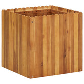 Raised Bed Natural wood color Solid acacia wood 19.7 in Planters