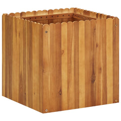 Raised Bed Natural wood color Solid acacia wood 19.7 in Planters
