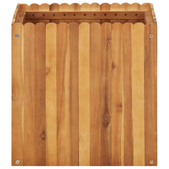 Raised Bed Natural wood color Solid acacia wood 19.7 in Planters
