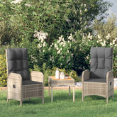 Outdoor Chair Grey Poly rattan and steel Ergonomic