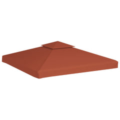 Terracotta 2-tier gazebo top cover, 9.8'x9.8' square polyester replacement.