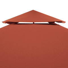 Terracotta 2-tier gazebo top cover, 13.1'x9.8', waterproof polyester.