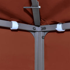 Terracotta 2-tier gazebo top cover with waterproof fabric and metal frame.
