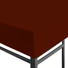 Terracotta gazebo top cover 9.8'x13.1' with waterproof fabric and metal frame support visible