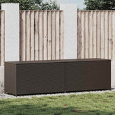 Storage Chest Brown Poly Rattan and Powder-Coated Steel
